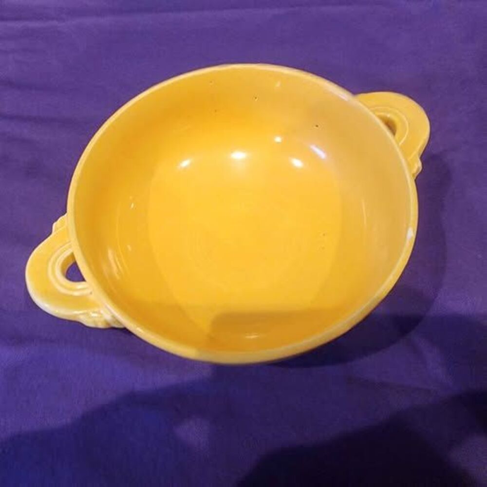 Fiesta vintage yellow cream soup bowl #